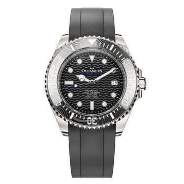 Oceaneva 6000m Deep Marine Explorer VI Grade 5 Titanium Automatic Watch Black Dial - VI200BKWVDMNT Automatic Watch, Dive Watch, Grade 5 Titanium Watch, Sw200-1 Swiss Automatic Movement